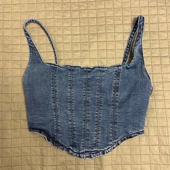 ZARA DENIM CORSET - Picture 3 of 6